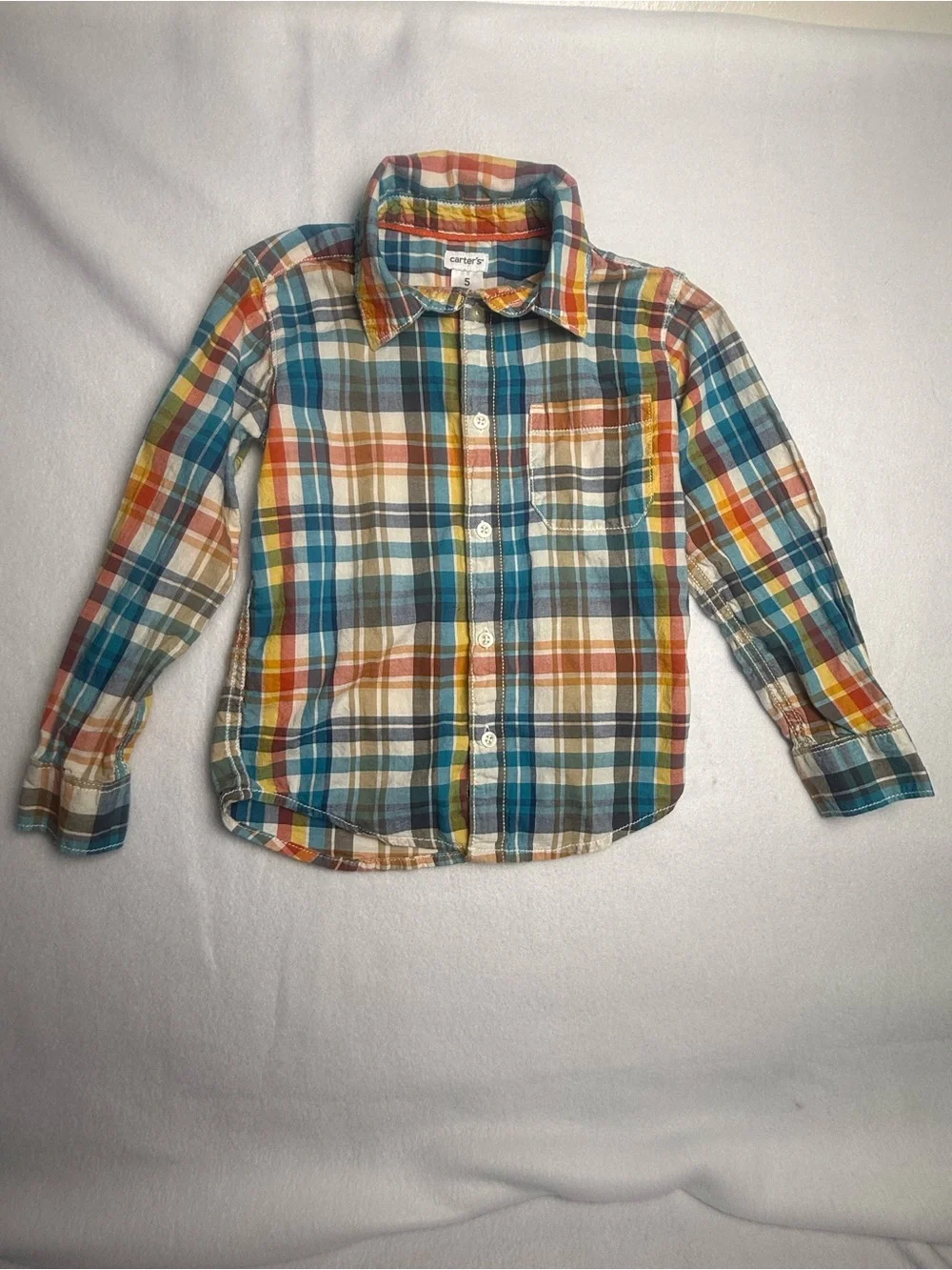 Carter’s Boys Multicolor Plaid Button-Up Shirt